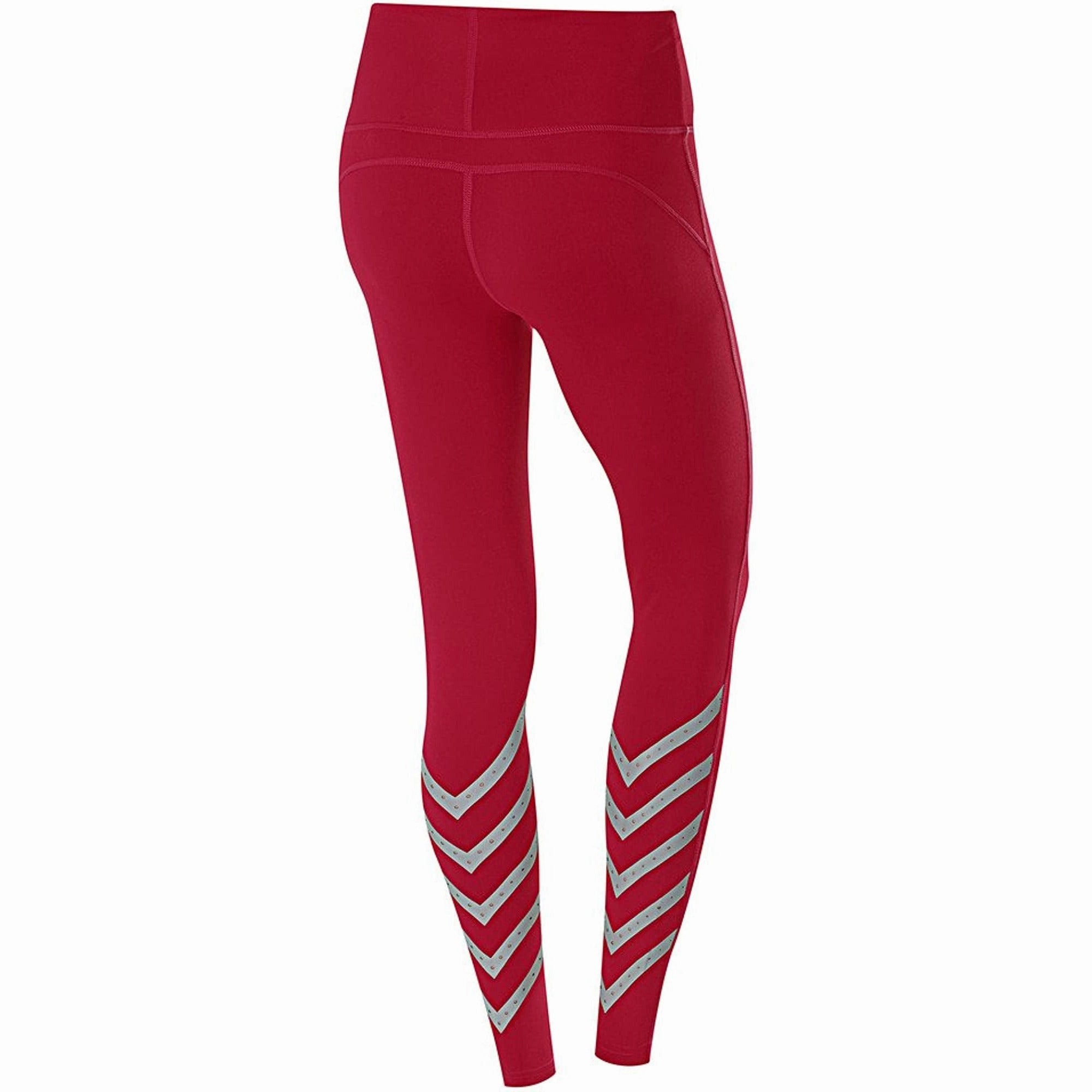 Pilates Baggy TCA Laser Tech Reflective Womens Long Running Tights - Pink
