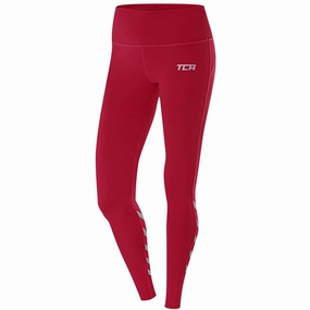 TCA Laser Tech Reflective Womens Long Running Tights - Pink Cool-ventilation-feature-quality