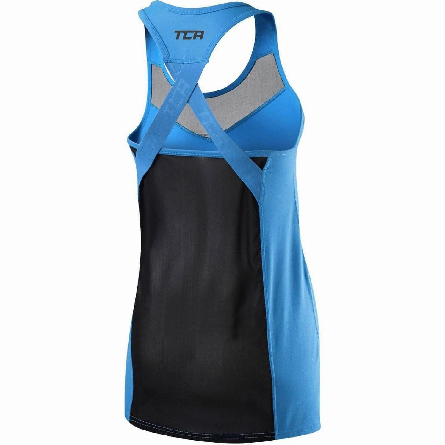 TCA MeshLuxe Womens Running Vest - Blue Cosmetics