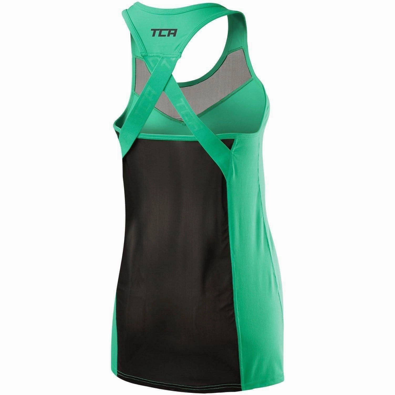 Fashionable Breathable Material TCA MeshLuxe Womens Running Vest - Green
