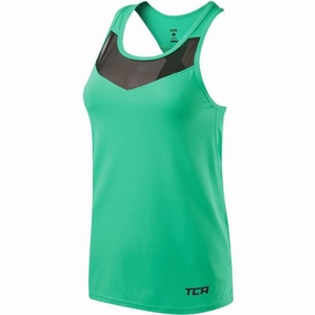 TCA MeshLuxe Womens Running Vest - Green Non Restrictive Cut Quick Release Buckle Mechanism