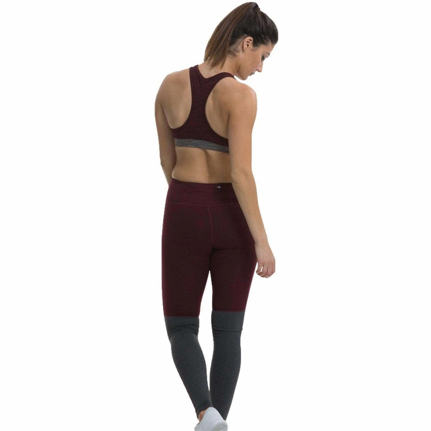 Friction Free Internal Lining TCA Nova High Waist Womens Long Running Tights - Red