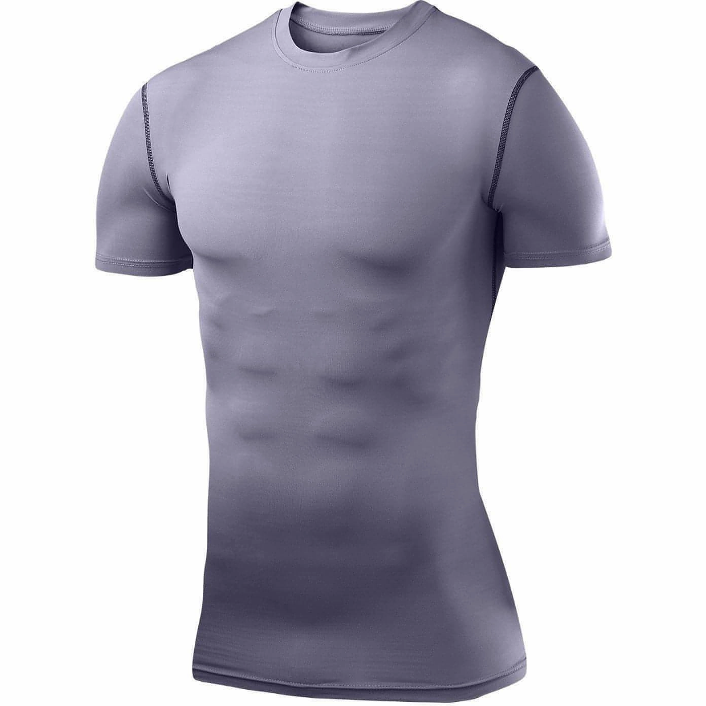 Versatile Outfit cotton material TCA PowerLayer Compression Junior Short Sleeve Running Top - Grey