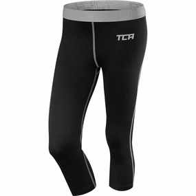 Sun Protection TCA Pro Performance Endurance Womens 3/4 Capri Running Tights - Black