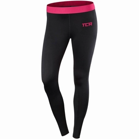 TCA Pro Performance Endurance Womens Long Running Tights - Black petite clothing