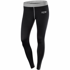 Unisex Performance AntiStatic Treatment TCA Pro Performance Endurance Womens Long Running Tights - Black