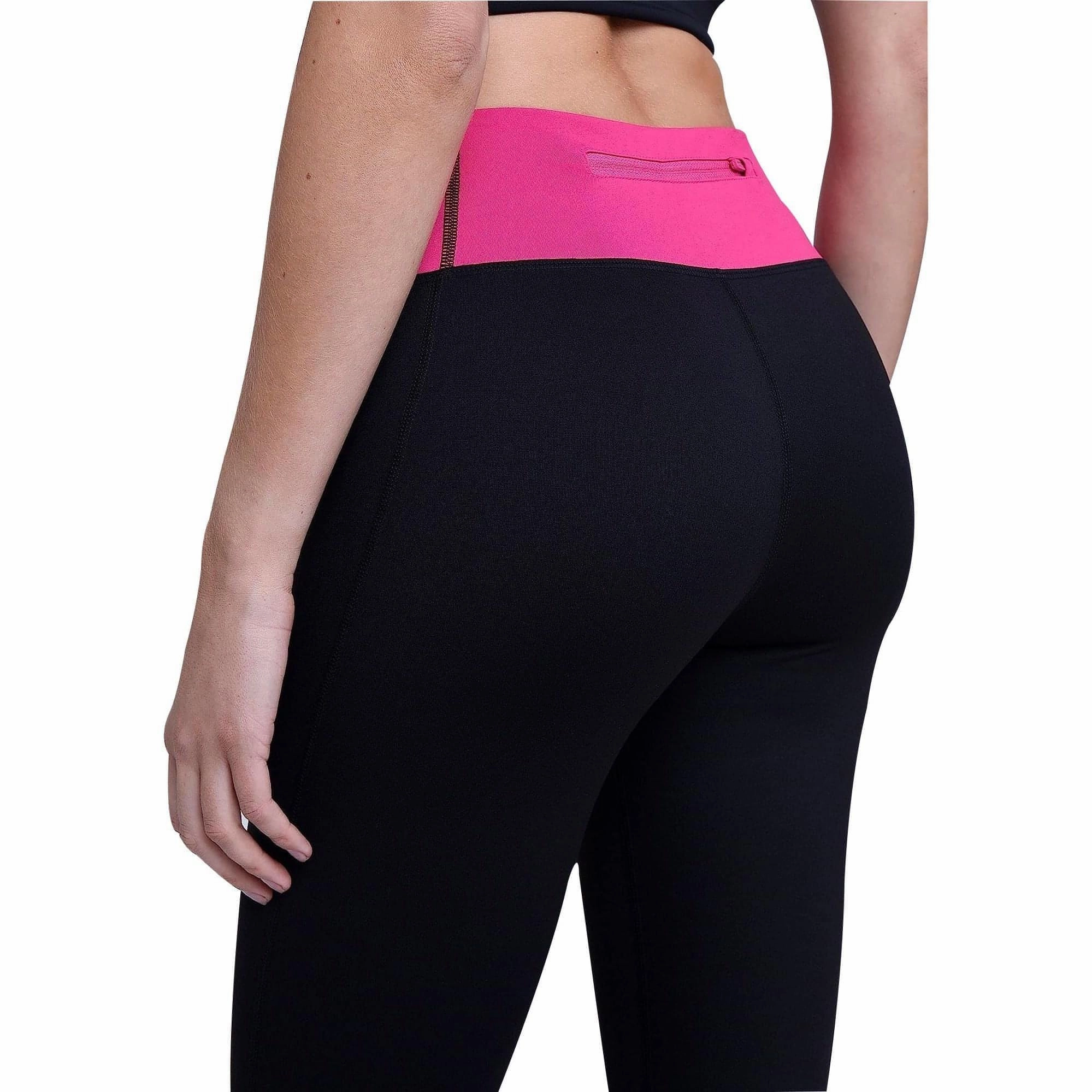 No-pockets-design muscular TCA Pro Performance Supreme High Waist Womens Long Running Tights - Black