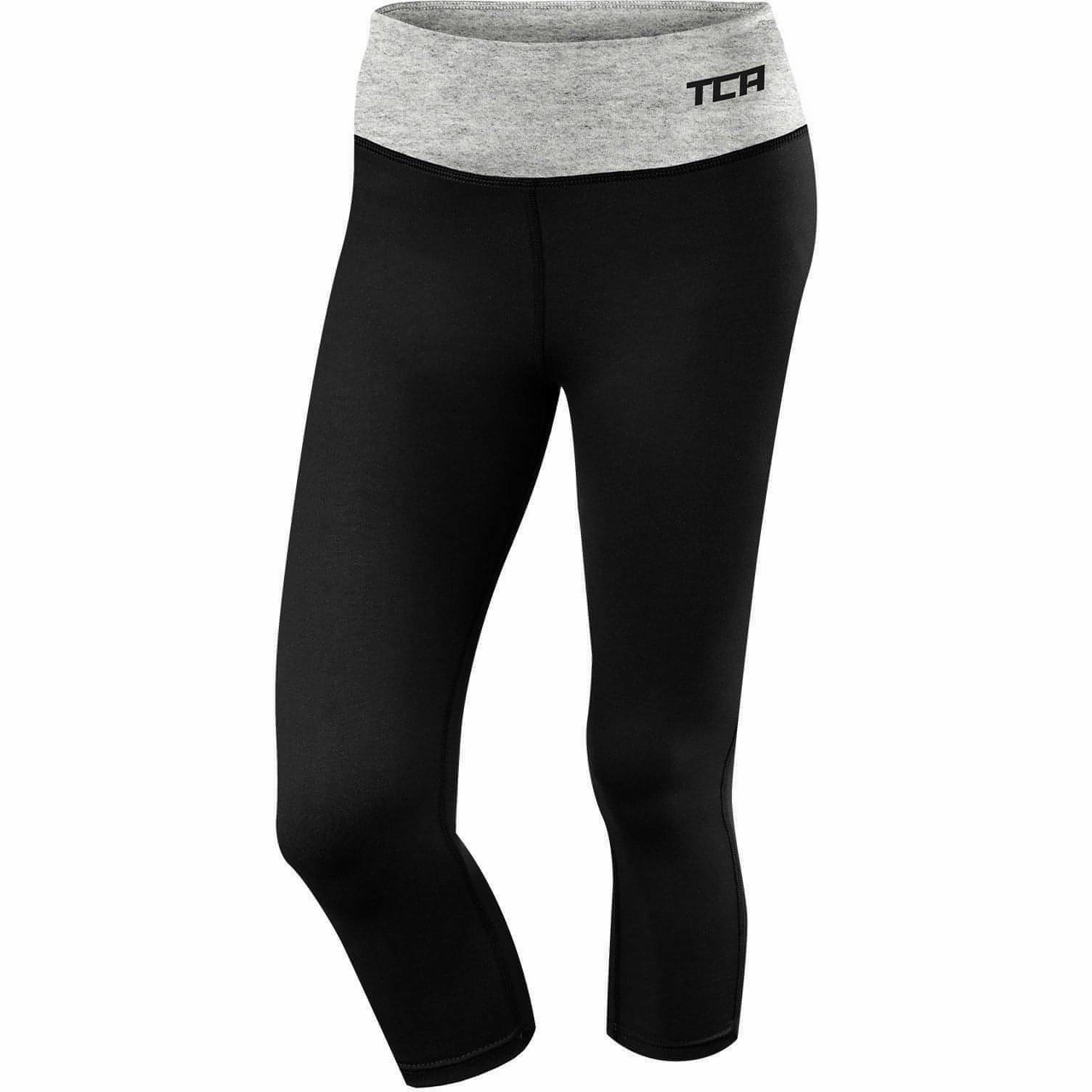 Plus-size-options-attribute Innerwear TCA Pro Performance Supreme Womens 3/4 Capri Running Tights - Black