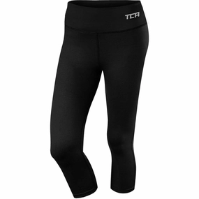 Warm TCA Pro Performance Supreme Womens 3/4 Capri Running Tights - Black