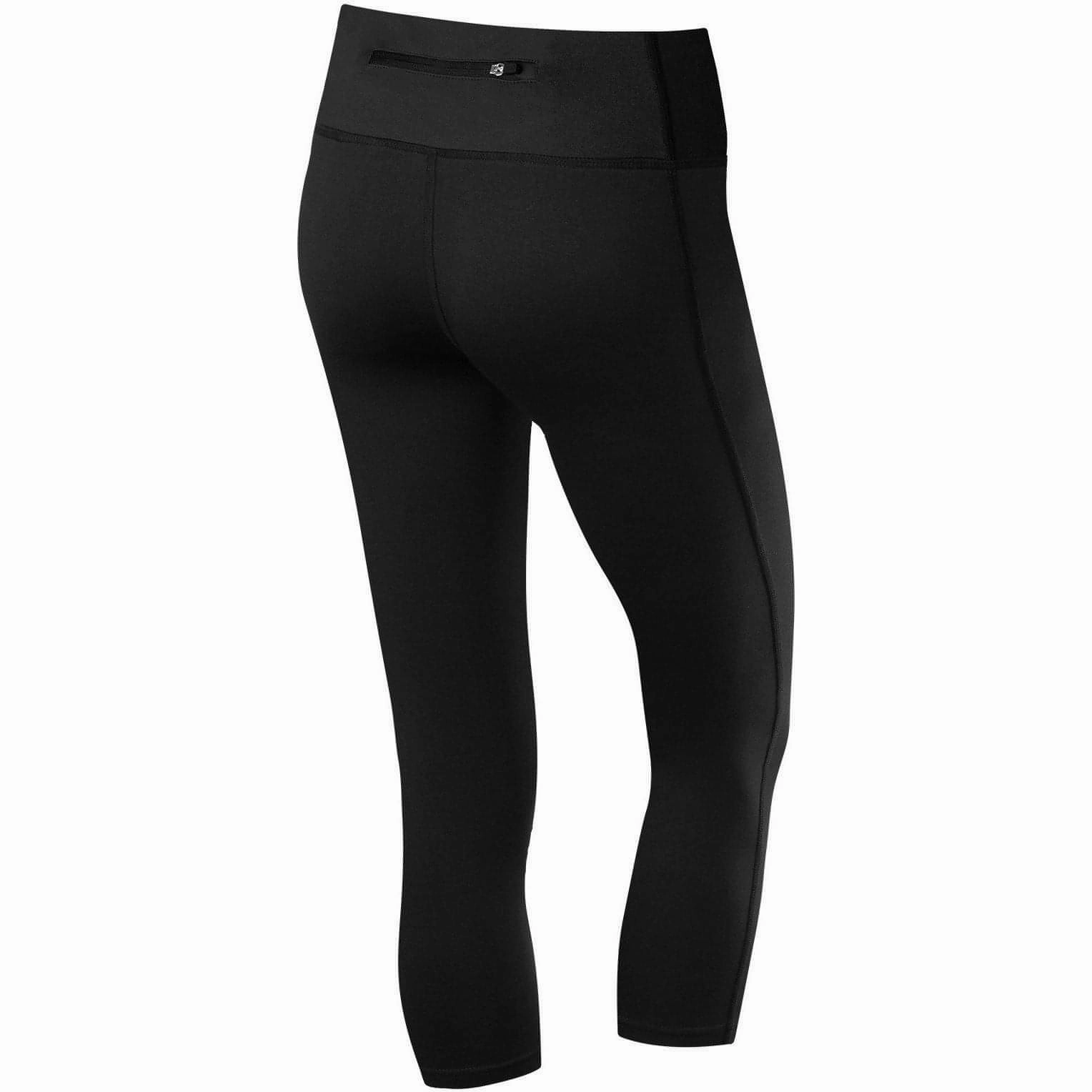 Ruffled Curvy-style-quality TCA Pro Performance Supreme Womens 3/4 Capri Running Tights - Black