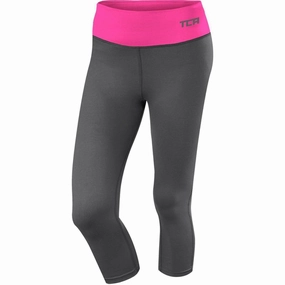 Taped Neckline TCA Pro Performance Supreme Womens 3/4 Capri Running Tights - Grey