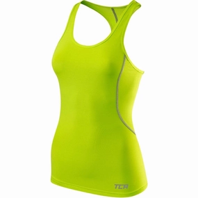 TCA Pro Performance Womens Running Vest Tank Top - Green clip WindproofLayer