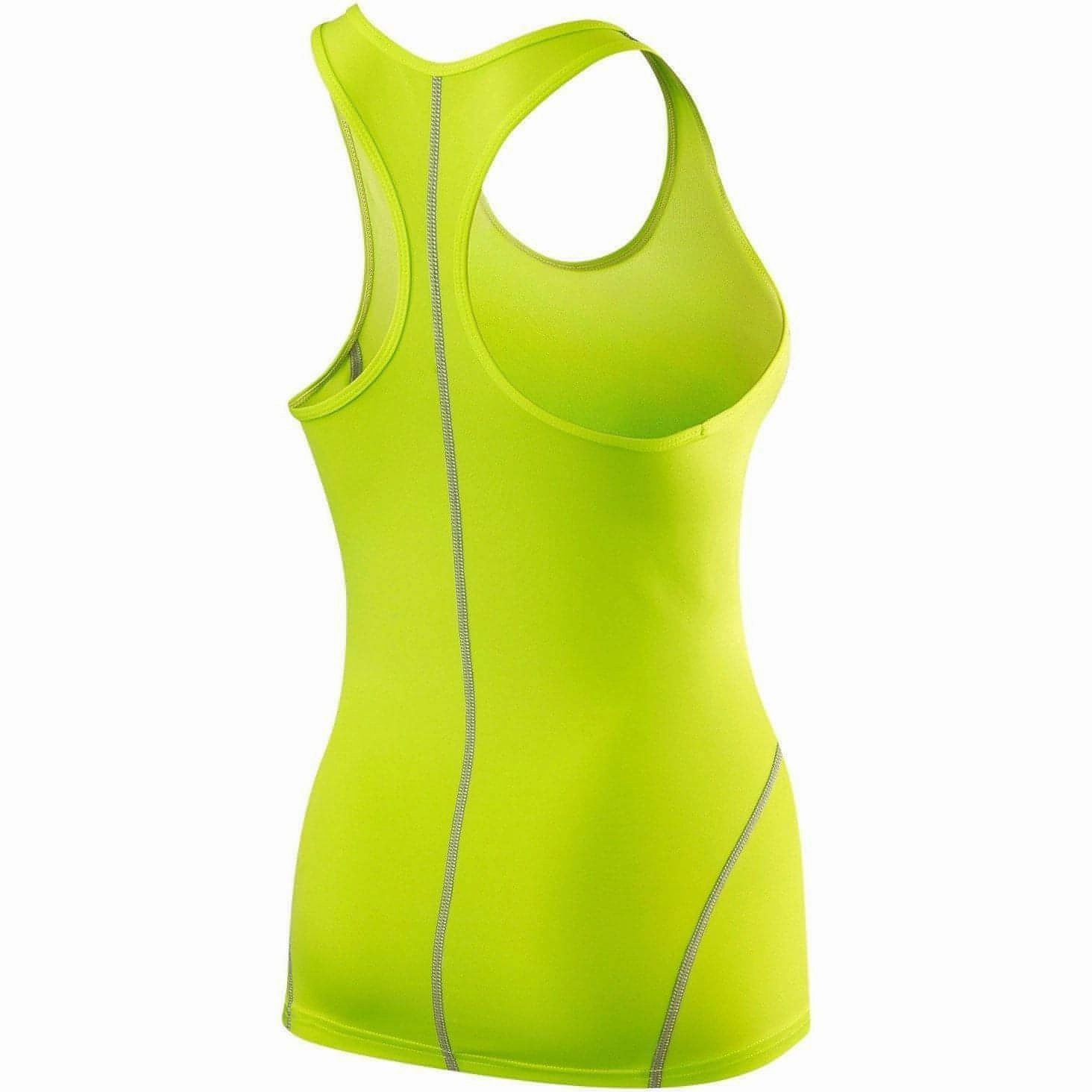 TCA Pro Performance Womens Running Vest Tank Top - Green Flatlock stitching Odor Eliminating Fibers