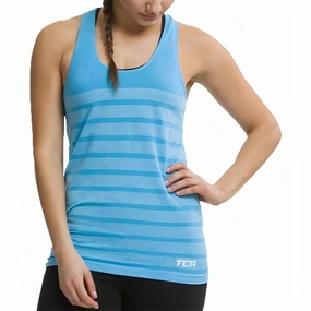 Short-sleeved wood TCA QuickDry SuperKnit Womens Running Vest Tank Top - Blue