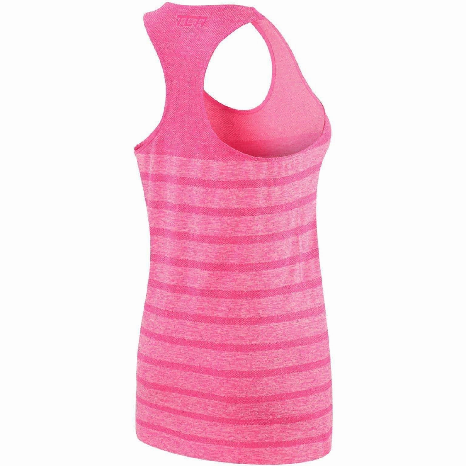 BodyMapped Ventilation TCA QuickDry SuperKnit Womens Running Vest Tank Top - Pink