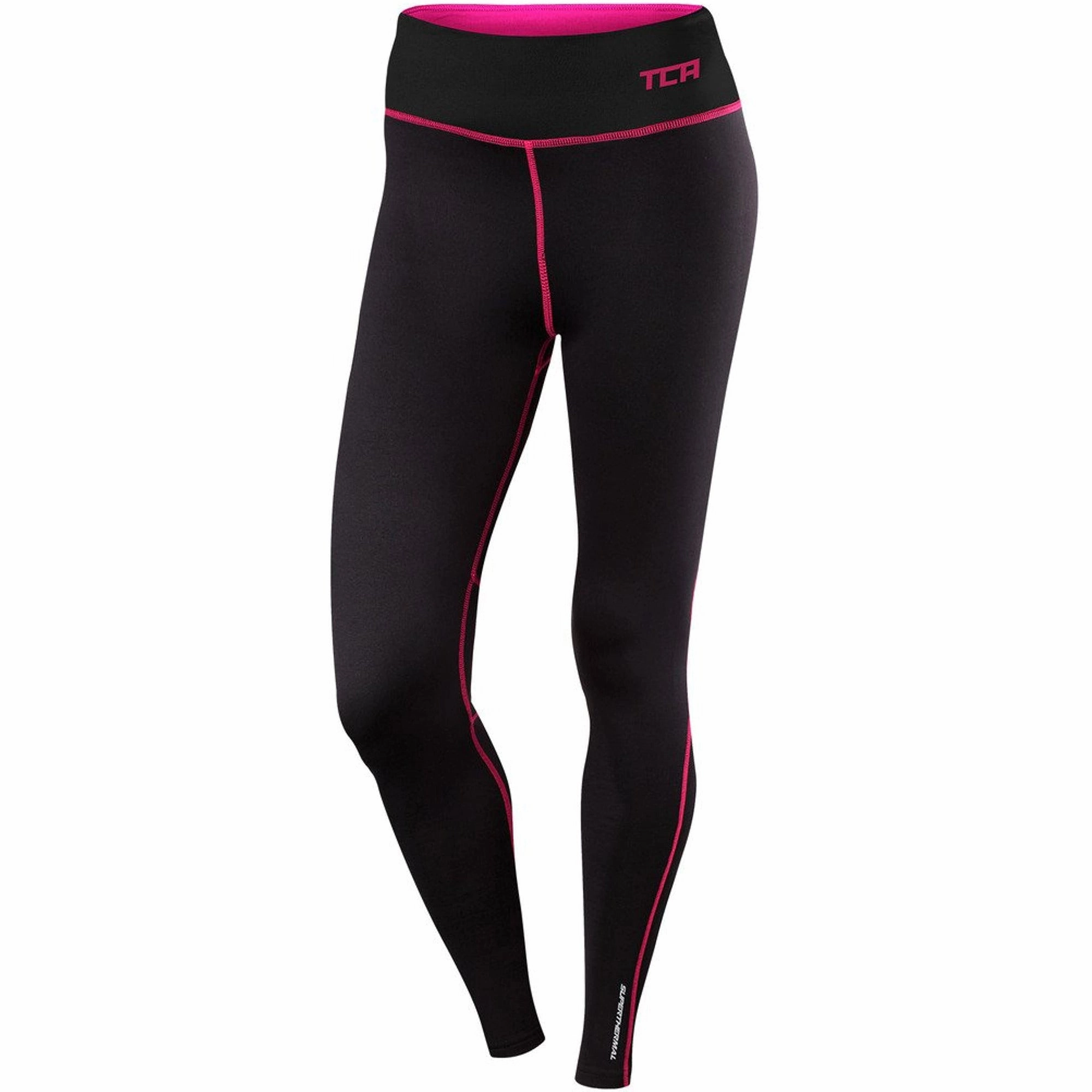 men's style TCA SuperThermal Performance Womens Long Running Tights - Black