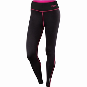 TCA SuperThermal Performance Womens Long Running Tights - Black Custom foldable
