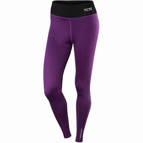 TCA SuperThermal Performance Womens Long Running Tights - Purple Activewear
