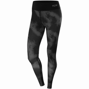 Straight Leg Casual-style TCA Supreme Graphic Womens Long Running Tights - Black