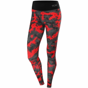 Dance-costume-characteristic Comfort-fit-feature-attribute TCA Supreme Graphic Womens Long Running Tights - Red