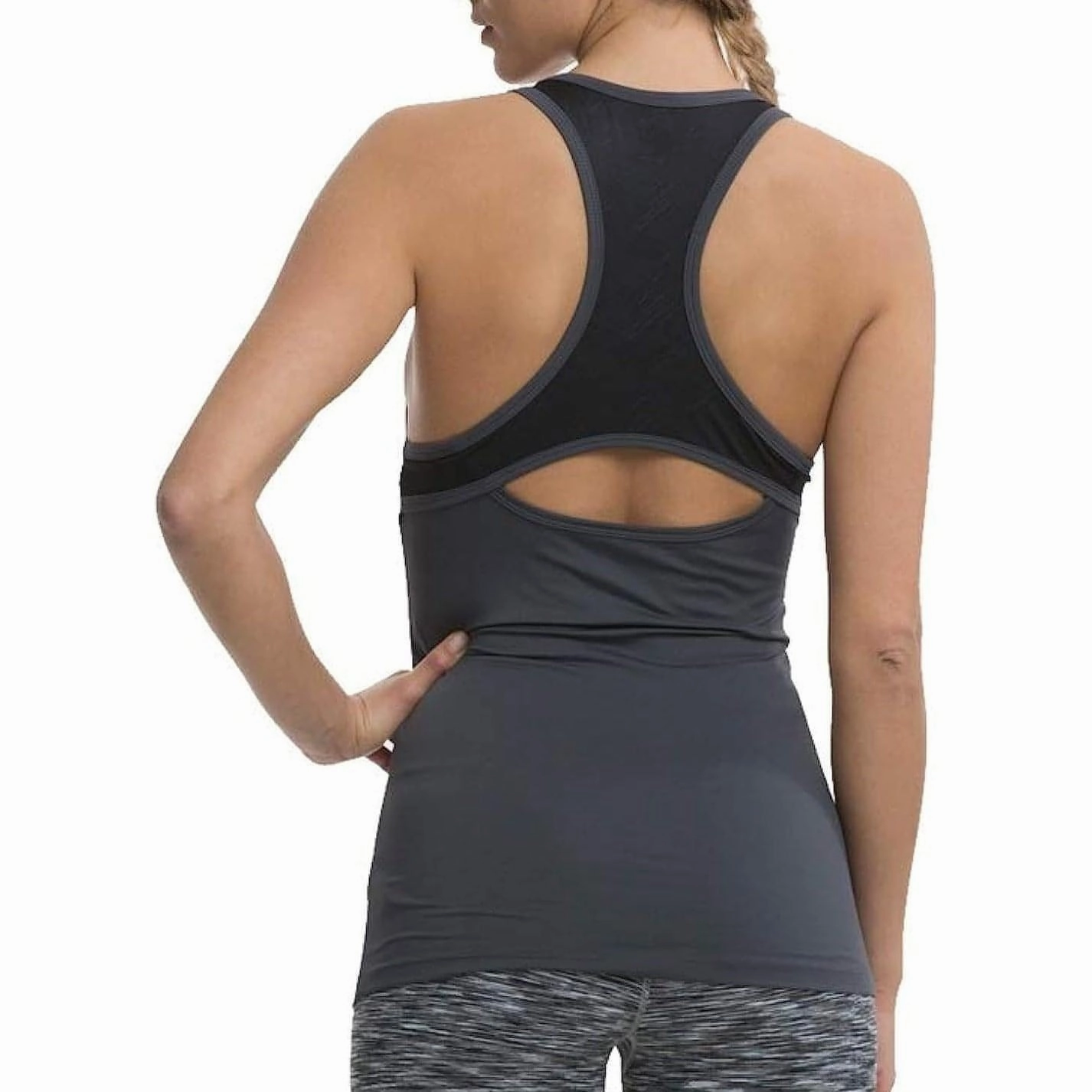 slice TCA Tech Racerback Womens Running Vest Tank Top - Grey