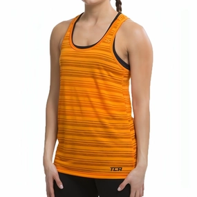 TCA Ultralite Womens Running Vest Tank Top - Orange Layering Options