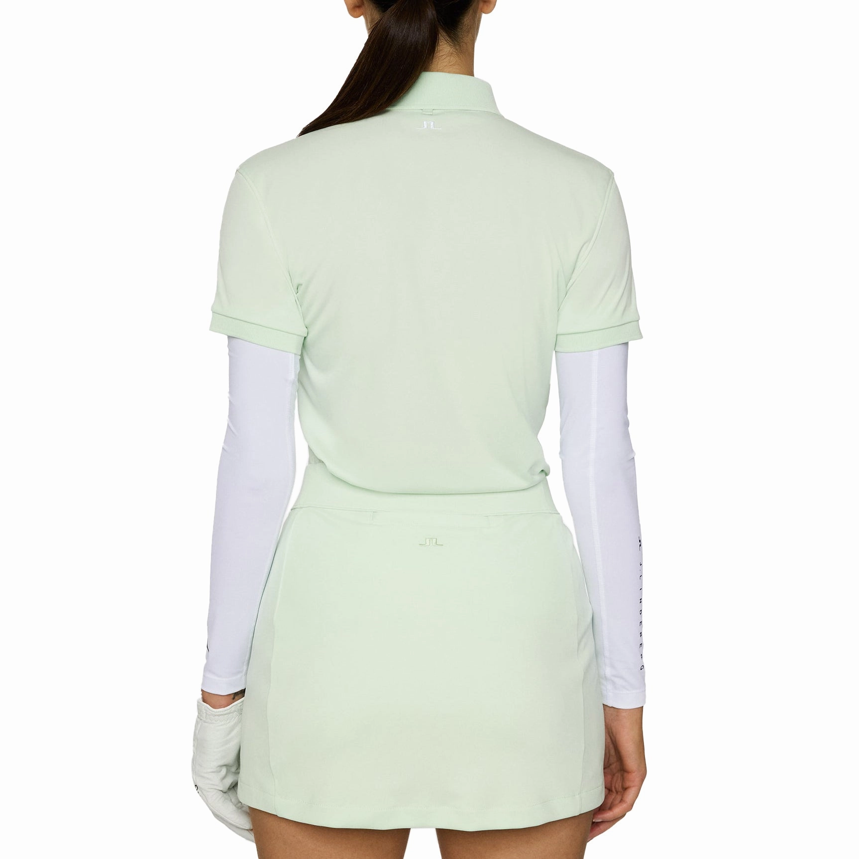 Double Layer Shoulder Golf Course J.Lindeberg Women's Tour Tech Golf Polo Shirt - Ambrosia