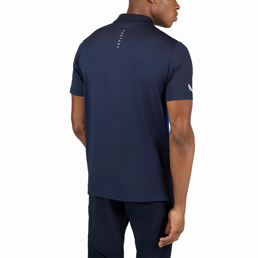 Castore Colourblock Golf Polo Shirt - Midnight Navy Quick-Dry Tech
