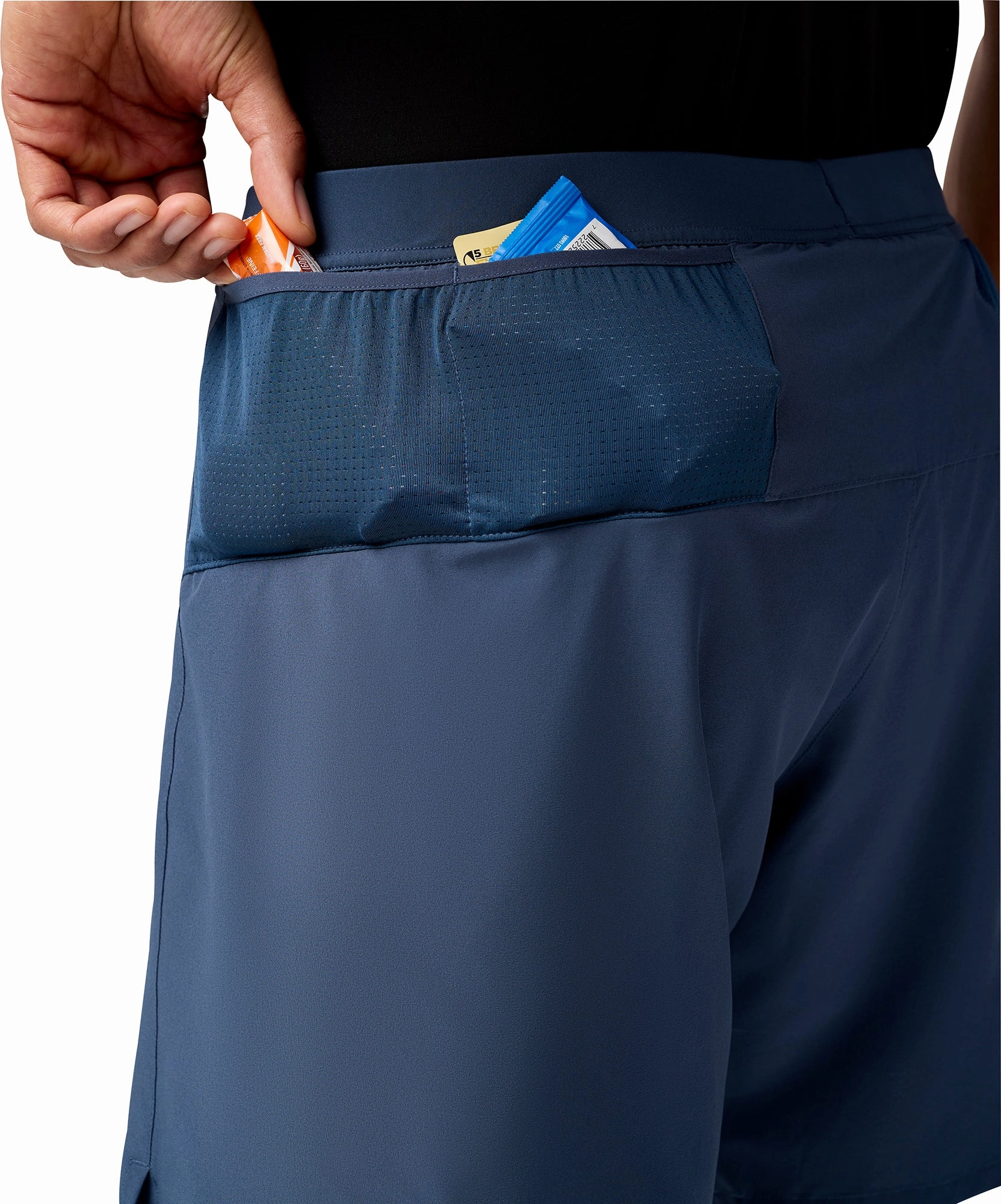 Brooks 7 Inch Journey 2 In 1 Mens Running Shorts - Blue UV protection layer tank top