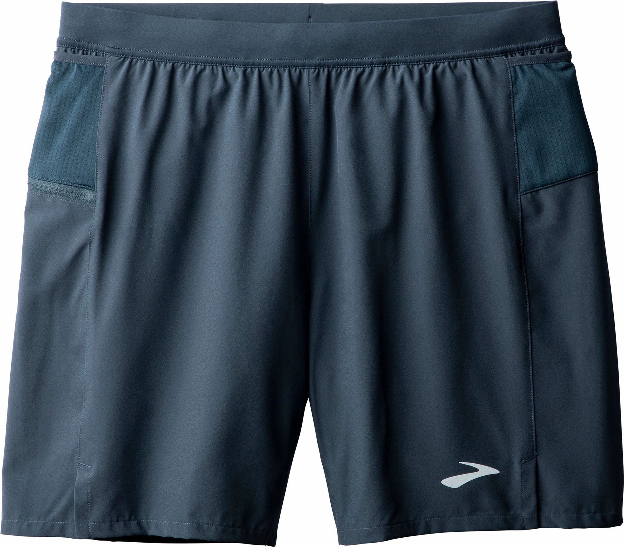 Brooks 7 Inch Journey 2 In 1 Mens Running Shorts - Blue Double Layered Reinforcement