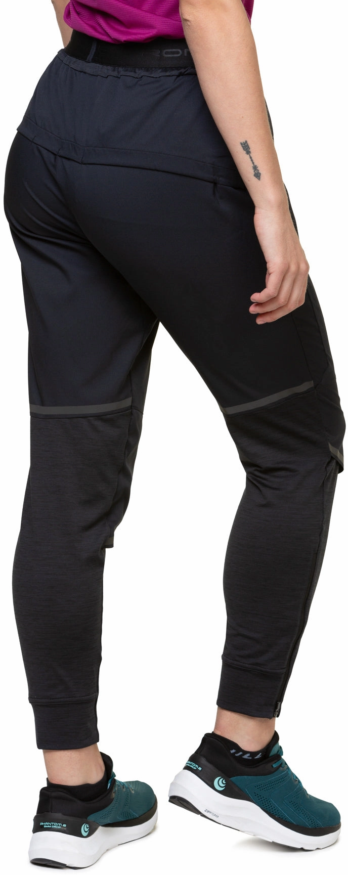NonIrritatingSeams Ronhill Tech Flex Womens Running Track Pants - Black