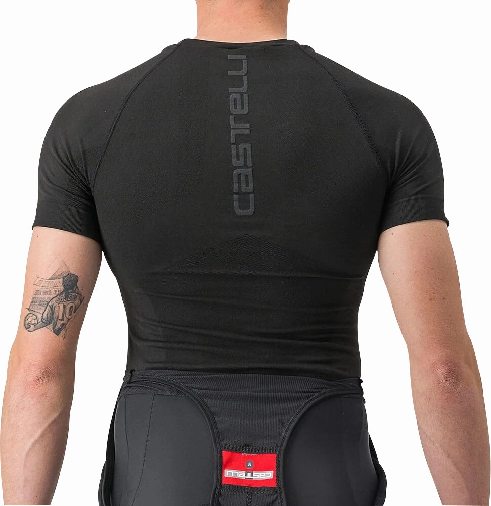 satisfaction Castelli Core Seamless Short Sleeve Mens Cycling Base Layer - Black