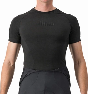 YogaReadyTexture timeless Castelli Core Seamless Short Sleeve Mens Cycling Base Layer - Black