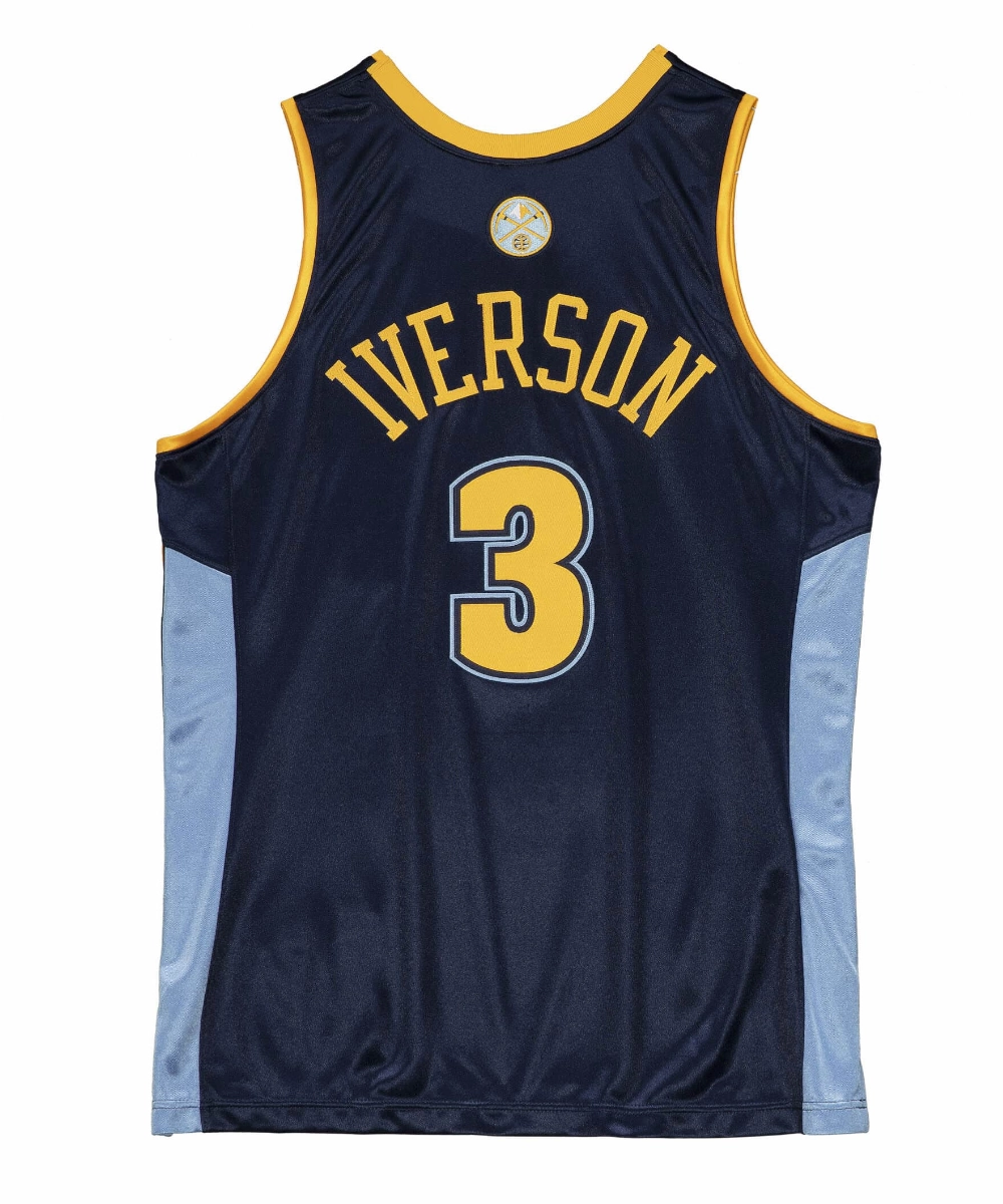 HighCollar Style Denver Nuggets Allen Iverson 2006-07 Road Authentic Swingman Jersey