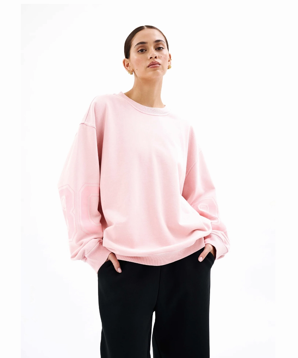 P.E Nation Backfield Sweater (Flamingo Pink) Train Ease Glitter Fit