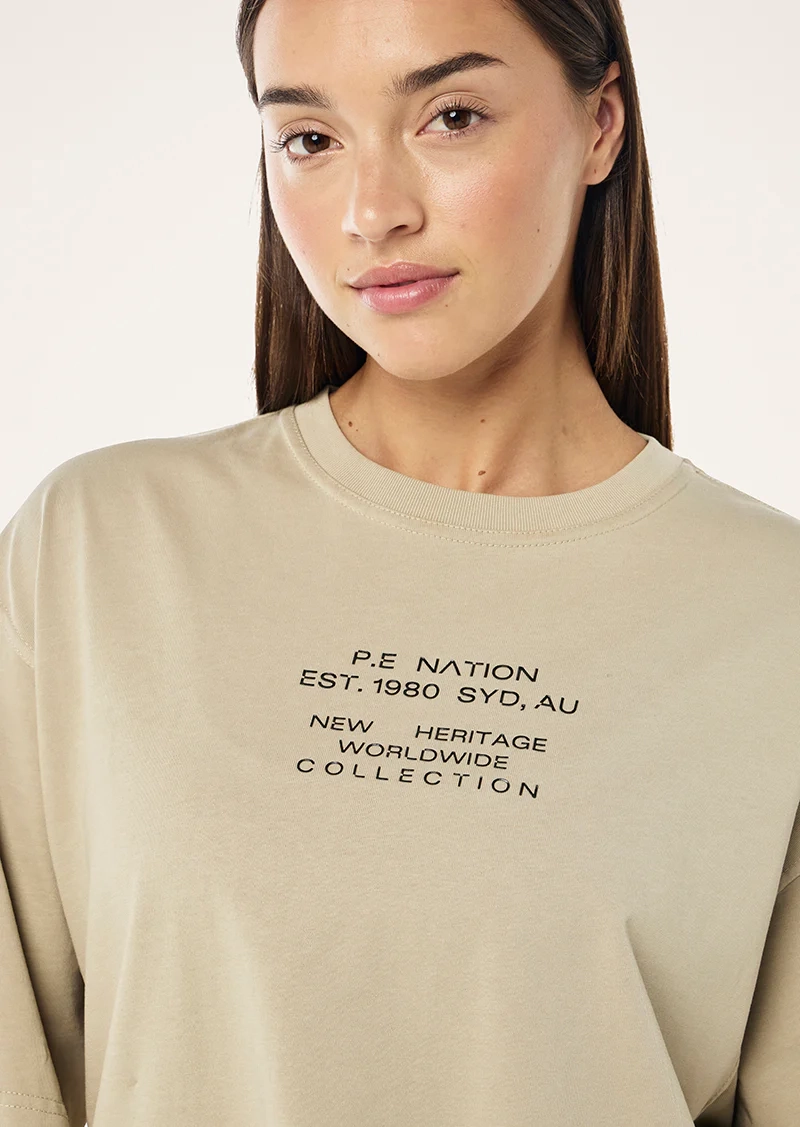 P.E Nation Lamont Tee (Washed Biscuit) Office Glam EcoFriendlyDye