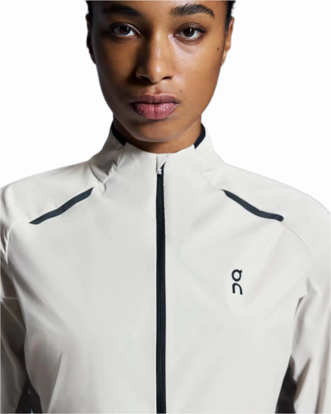 LayeredNeckline Flexible Waistline Women's Weather Jacket