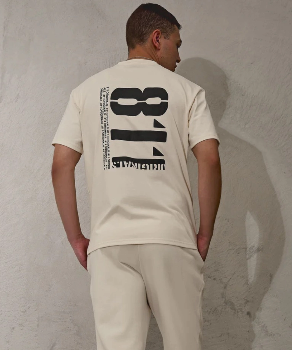 LowMaintenance 811 Originals Unisex King St Tee (Beige)