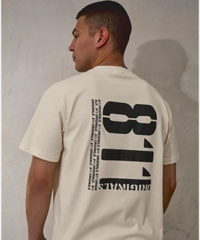 811 Originals Unisex King St Tee (Beige) Future Glow