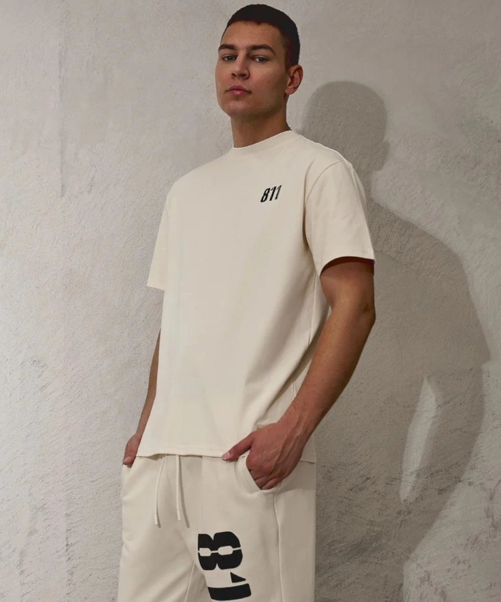 Airflow Mesh Panels EcoFriendly Material 811 Originals Unisex King St Tee (Beige)