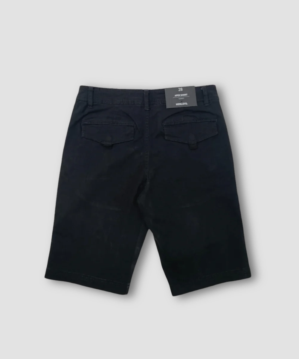 City Casual Airtight Zipper Henleys Apex Short (Black)