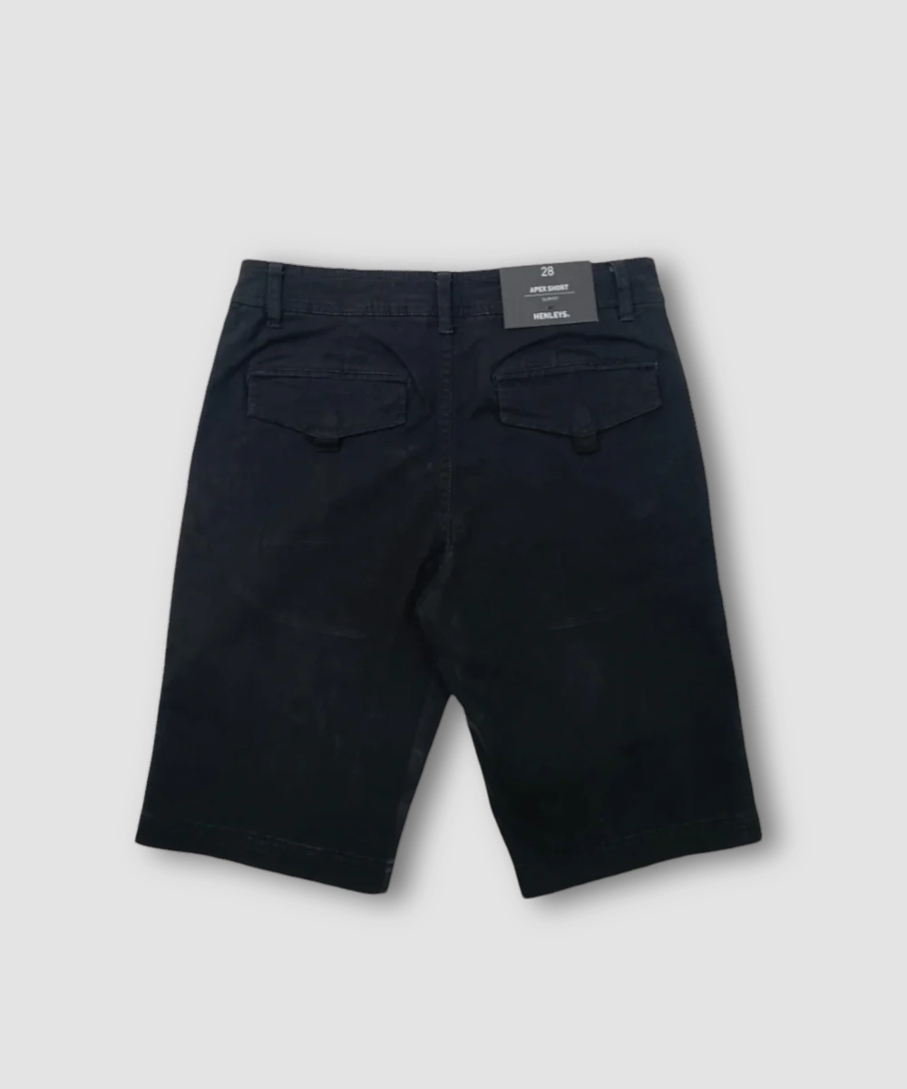 Gym Safe StretchPaneling Henleys Apex Short (Black)