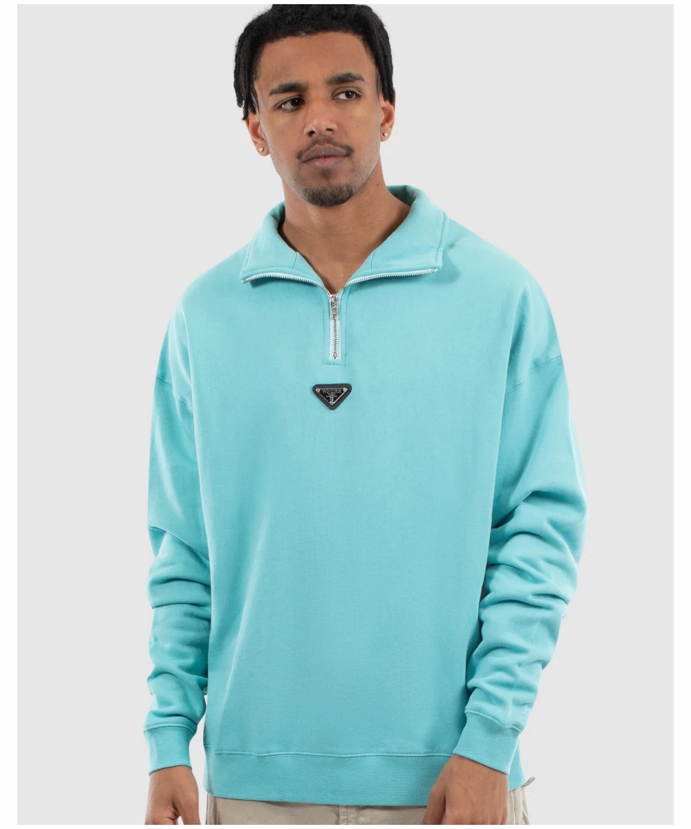 WNDRR Radar 1/4 Zip Sweater (Teal) Earth Glow Easy Breath