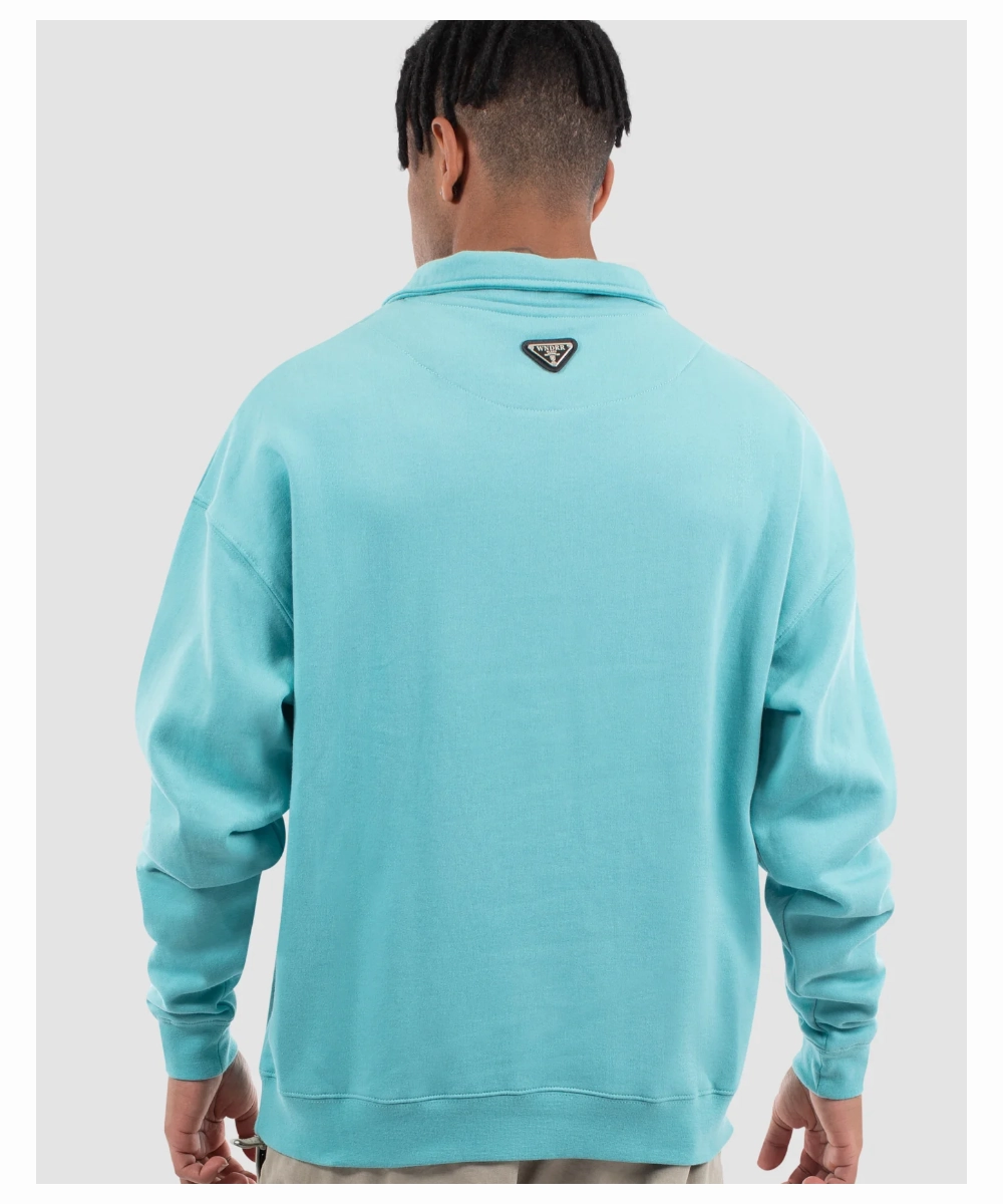 WNDRR Radar 1/4 Zip Sweater (Teal) OdorControl Technology Breathable fabric