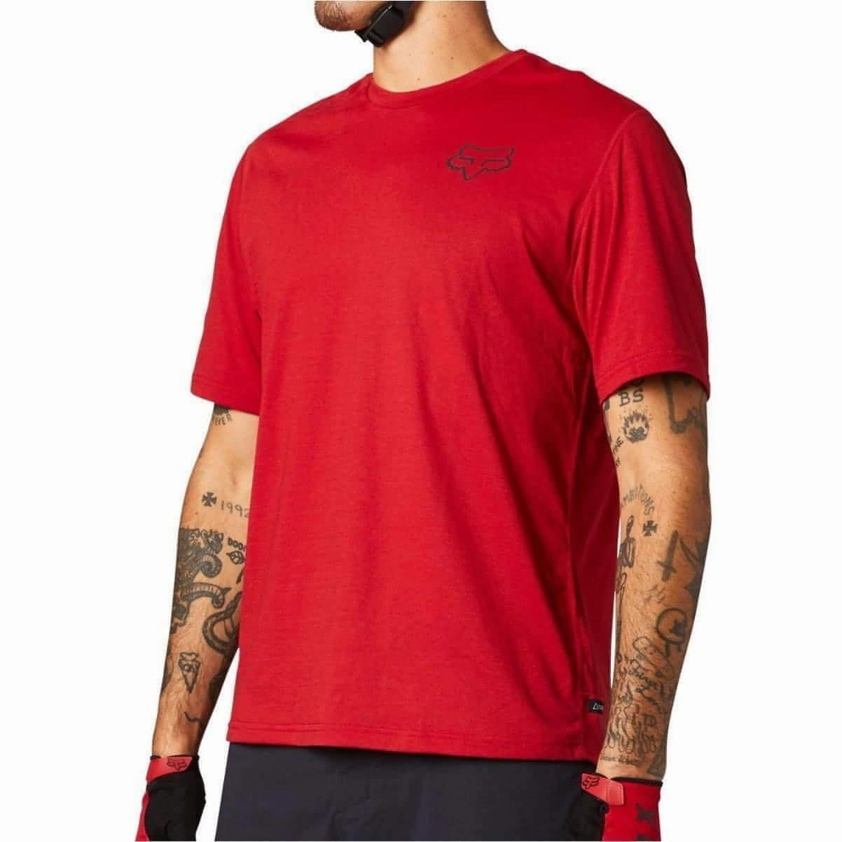 Trait High Visibility Trim Fox Ranger PowerDry Short Sleeve Mens Cycling Jersey - Red