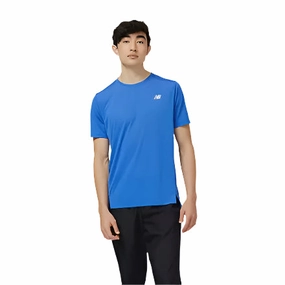 Reinforced Neckline Stylish Dress Men's Accelerate SS T-shirt - MARINE BLUE