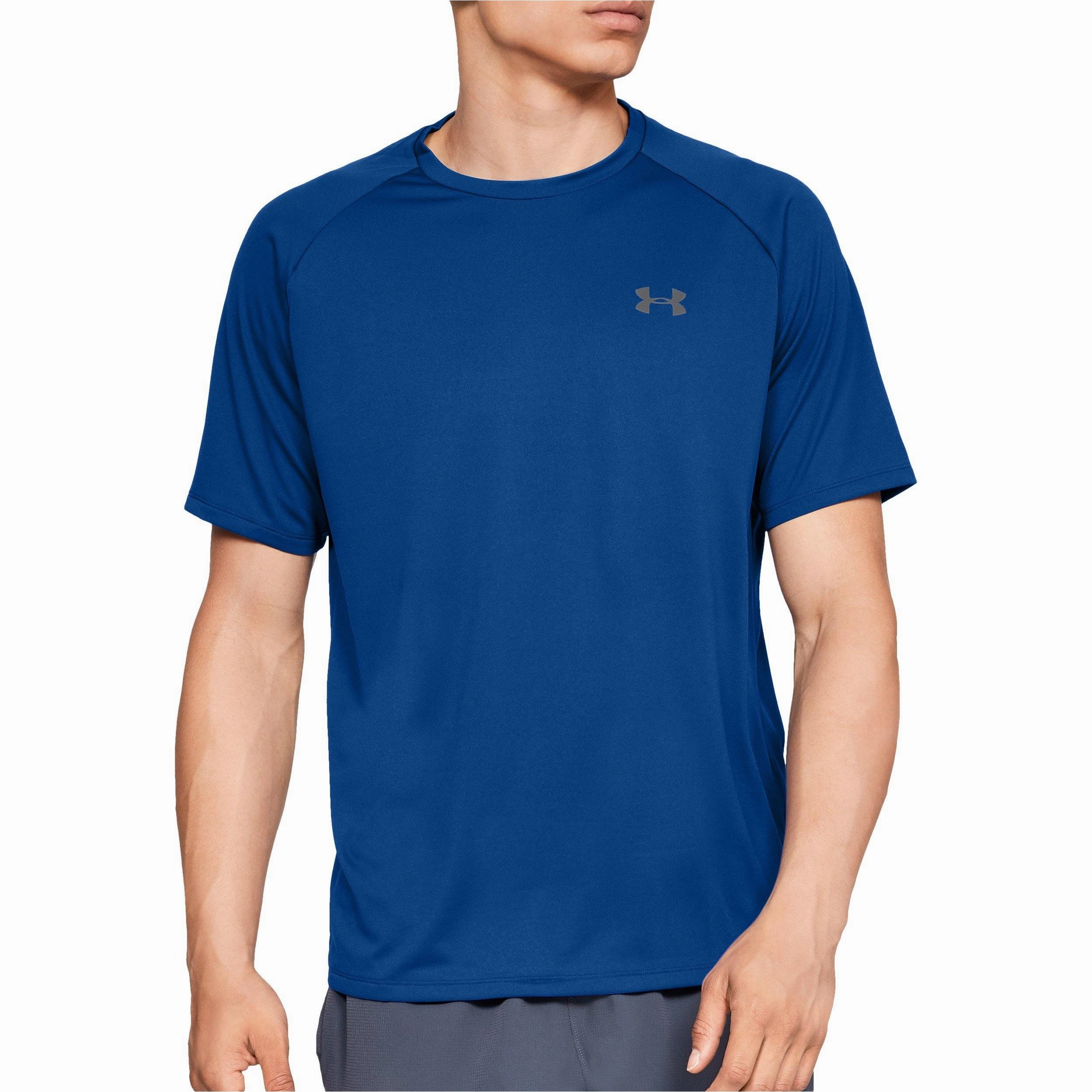 Under Armour Tech 2.0 Short Sleeve Mens Training Top - Blue Net Fit World Glow