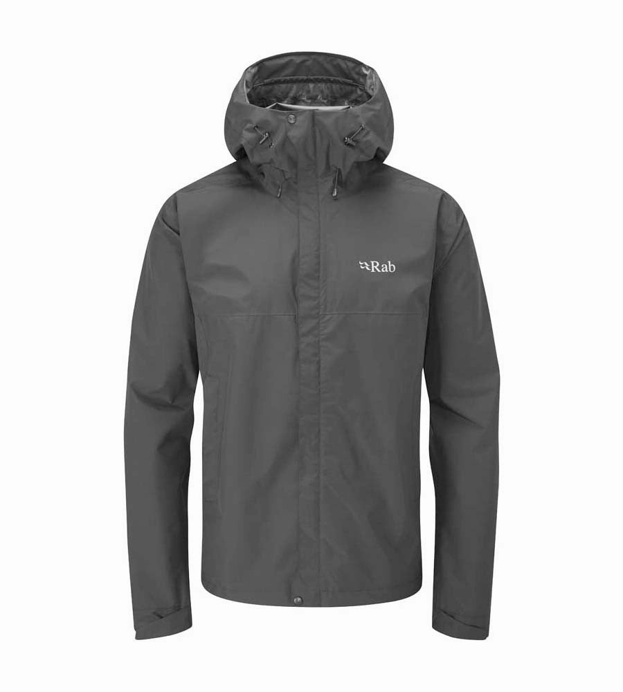 Men's Downpour Eco Jacket | BLACK Colorfast Dye