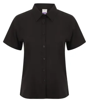 Ladies Wicking Anti-bacterial Short Sleeve Shirt | BLACK Wonder Core Holiday Ease