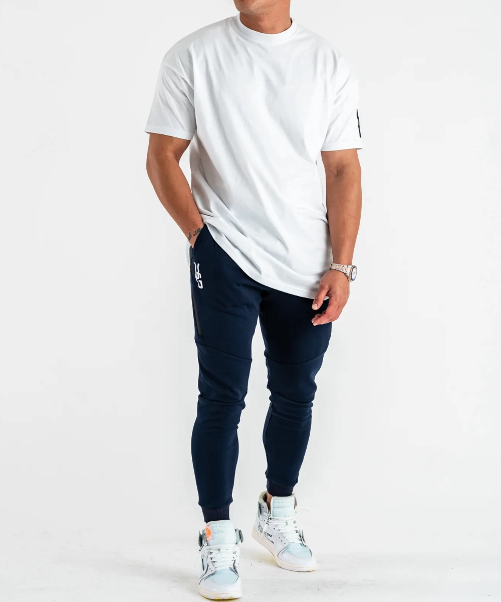 UNDRGROUND Essential Tapered Joggers (Navy) Wind Glow Holiday Ease